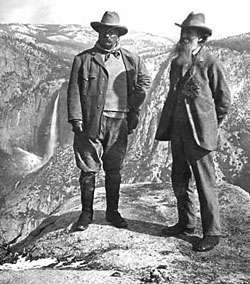 Theodore Roosevelt and John Muir in Yosemite