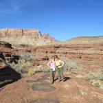 Women wearing hiking gear posing in Grand Canyon by Pygmy Guides