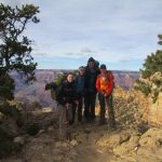 family hiking Grand Canyon